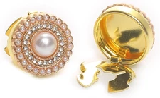 Button Cover Cufflinks for Shirts Bling Rhinestone Faux Pearl No Sewing Butto...