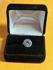 14kt Round Blue Topaz Diamond Halo Ring Yellow Gold Size 6 — photo 9