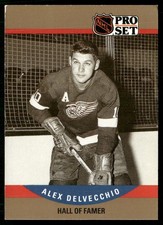 1990-91 PRO SET ALEX DELVECCHIO DETROIT RED WINGS #658