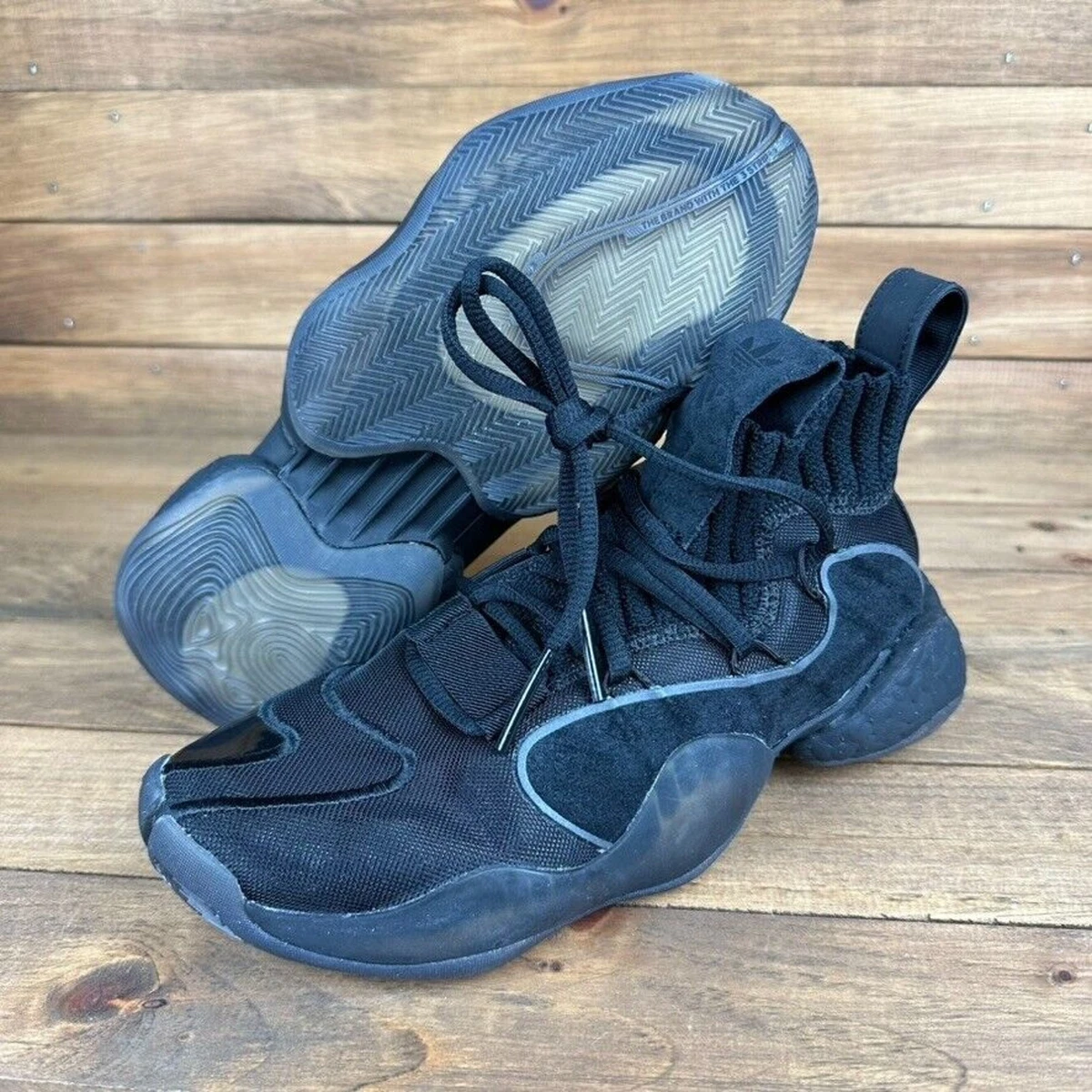 NEW Adidas Triple Black Crazy BYW Basketball Shoe Size 5Y  display picture 3