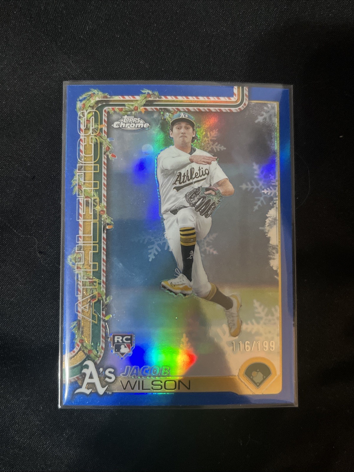 2025 Topps Chrome - Jacob Wilson #96 Blue Refractor /150 (RC)
