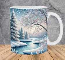 Winter Wonderland - Vibrant Holiday Ceramic Coffee Mug - 15oz Cup