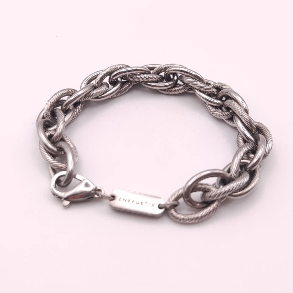 ⭐ Energetix Armband Band Armreif Perle Halskette Collier Kette Silber 109 ⭐ - Bild 2 von 3