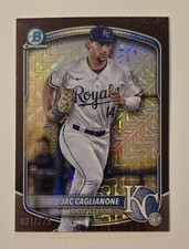 2025 Bowman Chrome Prospects Jac Caglianone Burgundy Mojo Refractor /275 (RC)