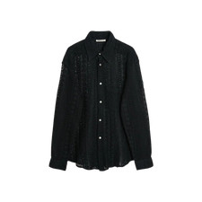 Our Legacy Coco Shirt Black Cotton Crochet