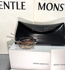GentleMonster Sunglasses Pocket - Pico 02(BR)  Silver Frame orange Lenses