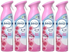 5 Febreze Air Mist DOWNY APRIL FRESH Odor Fighting Air Freshener Room Spray Mist
