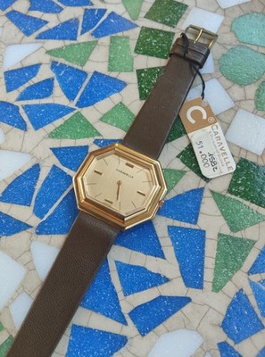 Vintage Hand Wound Watch Caravelle Bulova Gold Tone 1974 With Tag Nos