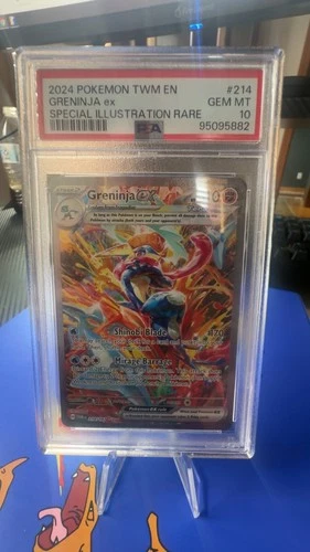 2024 POKEMON TWM EN-TWILIGHT MASQUERADE #214 GRENINJA EX PSA 10