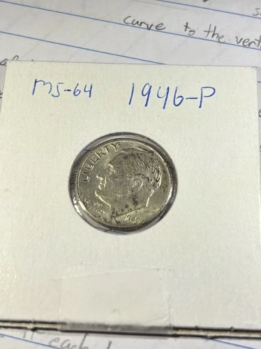 1946 P NGC MS64FT Roosevelt Dime 10c US Mint Silver Coin 1946-P MS-64-FT