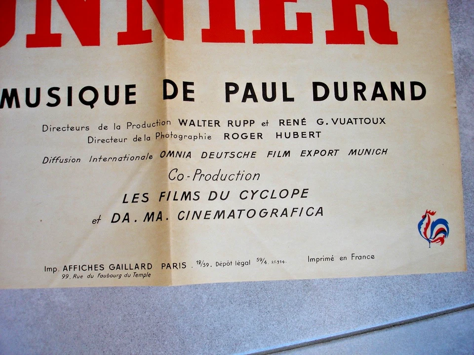 Affiche originale de cinéma Fernandel la vache et le prisonnier signée Gourdon - Photo 2/4
