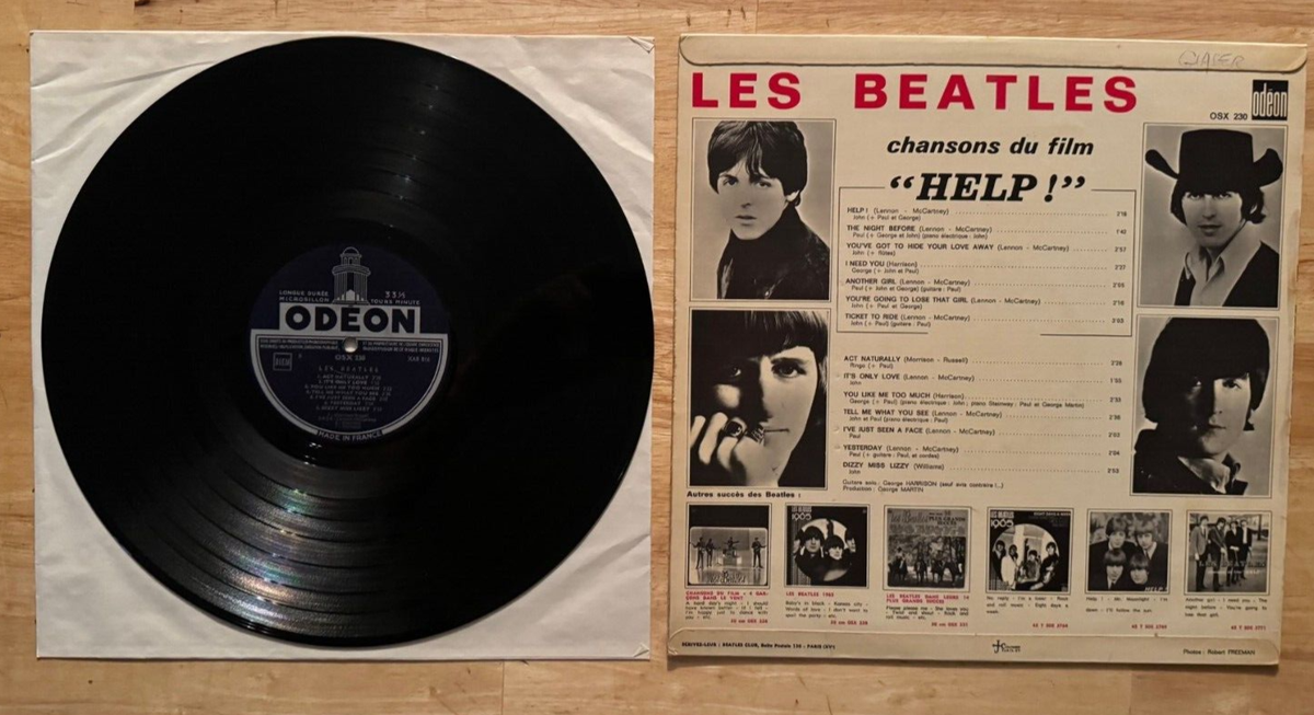 33 FRENCH LP THE BEATLES HELP! ODEON OSX 230 RARE 1st BLUE 33 FRENCH LP THE BEATLES HELP! ODEON OSX 230 RARE 1st BLUE