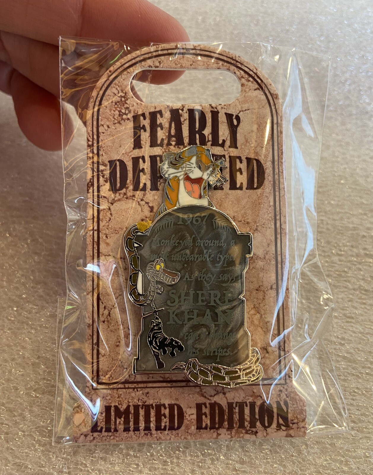 Disney Villains Fearly Departed Tombstone Shere Khan Pin LE 5000