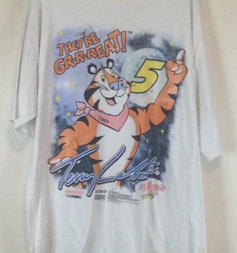Tony The Tiger Nascar Vintage Tee Shirt Terry Labonte Kellogg’s Racing 2002 XL - Picture 2 of 12