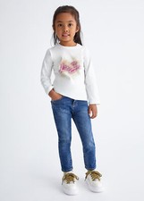 KF3024 JEANS STRETCH LIU JO GIRL PANTALONE DENIM BAMBINA PANTALONI SLIM