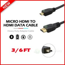 Micro HDMI to HDMI Cable Adapter Converter 4K GoPro HERO 7 6 5 4 3 Camera 60Hz