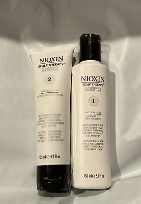 Nioxin System Set 1 & 2 Fine Thinning Hair Conditioners 9.3oz Total SEE DETAILS