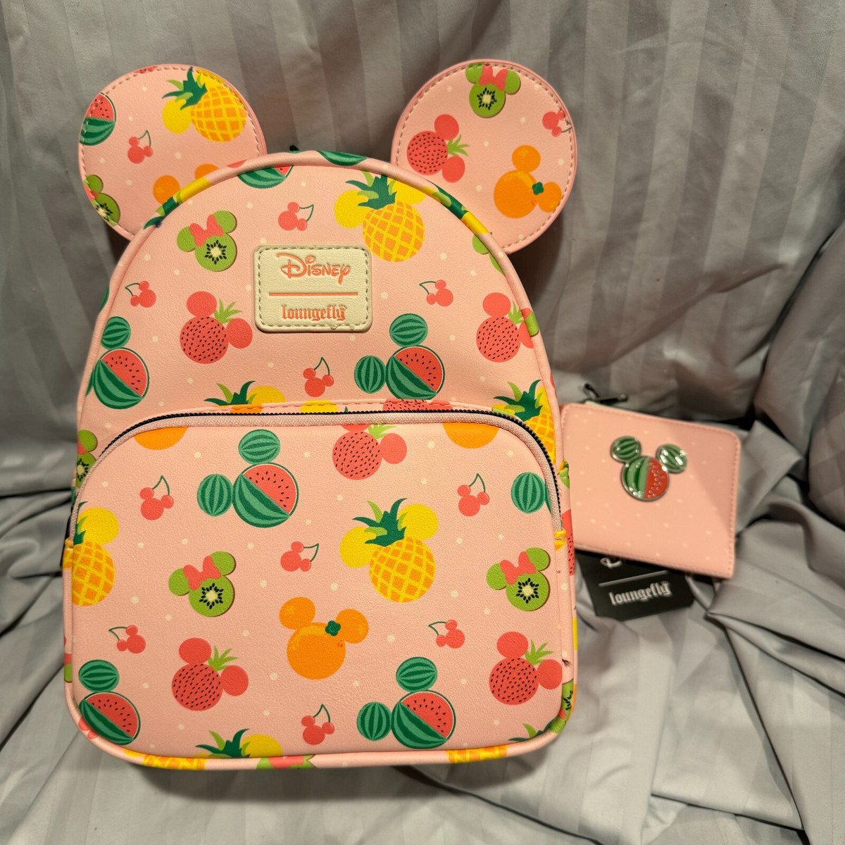 Loungefly Disney Mickey Mouse Fruit Head Mini Backpack Loungefly Disney Mickey Mouse Spring Fruit | Mercari main image 3