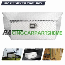 39"x16.5"x12" Heavy Duty Aluminum Trailer Tongue Tool Box Pickup Truck Storage
