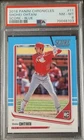 2018 Panini Chronicles Score Shohei Ohtani RC #11 Blue #/49 PSA 8