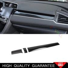 For Honda Civic 2016-2021 Steel Carbon Fiber Central Console Dashboard Strip 3*