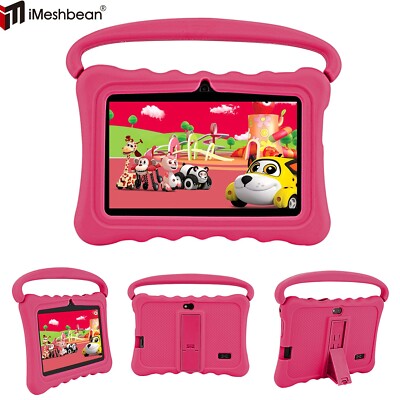 7 in Kids Tablet PC Android 10 Octa-Core Dual Cameras WiFi Bundle Case 64GB