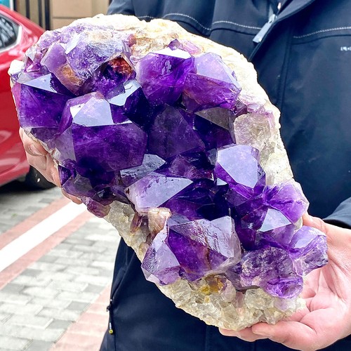 13.68LB Natural Amethyst Cluster Quartz Crystal backbone mineral Specimen Healin - 第 11/12 張圖片