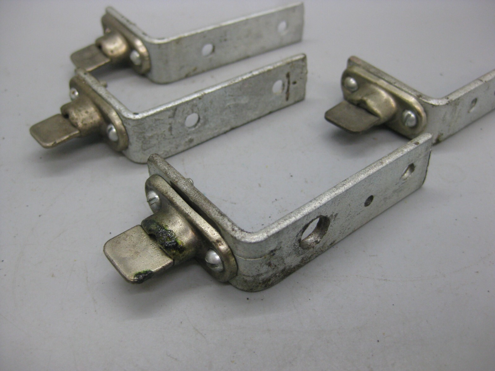 4- 1934-40 PRE WAR BUGATTI T35 TYPE 35 T75 75 HOOD OR TOP FASTENERS BRACKETS LOT