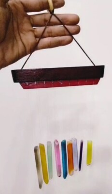 Beautiful Mix Agate Pencils Wind Chime For A Relaxing Atmosphere Soothing Sounds