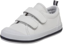 Keds Graham H L White Leather Sneakers, 4.5 Wide Toddler