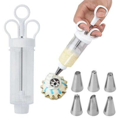 #ad Set 7 Pcs Cake Decorating Kit Baking Supplies Icing Nozzles Tips Piping Gun $9.99