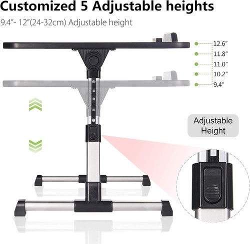 Adjustable Lap Desk with Cooling Fan - Perfect for Work and Leisure Activities - Picture 4 of 9