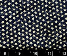 Tina Scrap Patriotic Star Freedom Navy Night Sky Blue FABRIC 9"x21" COTTON Small