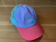 Patagonia women/kid trucker mesh snapback hat flying fish trident pastel colors