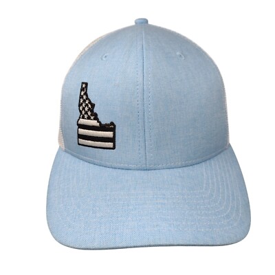 Fahrenheit Snapback Mesh Back Trucker Hat Blue OSFM Embroidered