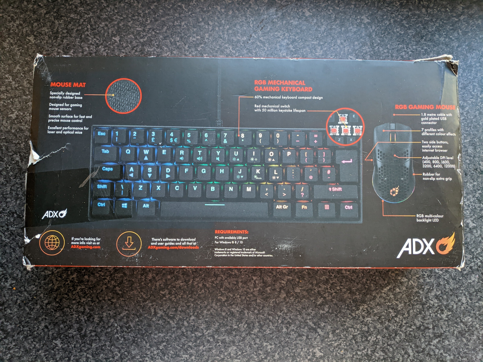 ADX ADXCOM20 RGB Mechanical Gaming Keyboard | eBay UK