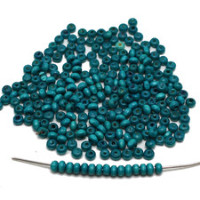 1000 Blue 4mm Round Wood Beads Wooden Mini Spacer Beads