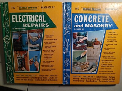 Home Maintenance Book Lot The Home Owner Handbook of Concrete Electrical Repairs