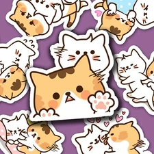 Cute Cat Stickers, Journal & Planner Stickers, Cute Sibling Stickers [USA]