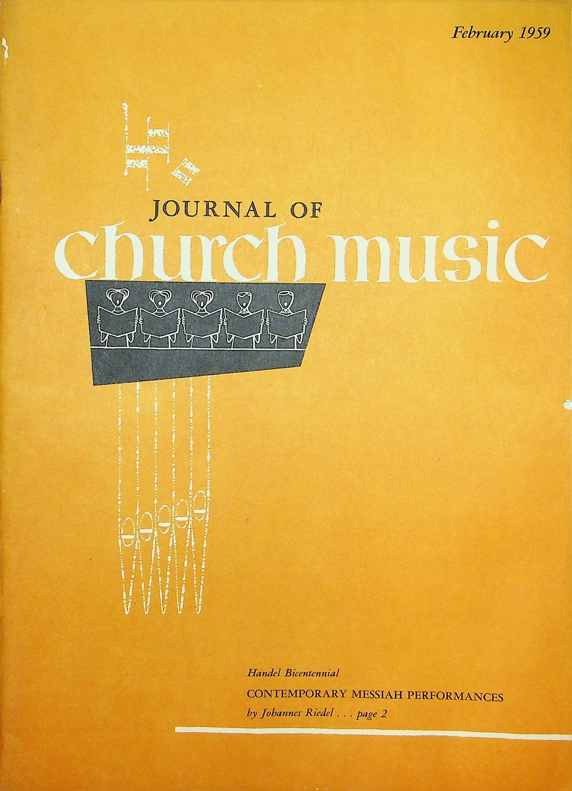 Church Music Journal Feb 1959 Featuring Messiah by Johannes Riedel Easter Edition