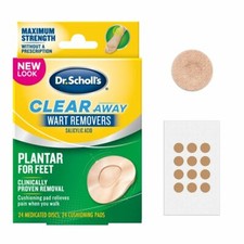 Dr. Scholl  s Clear Away Wart Remover for Plantar Warts 24ct , Maximum Strength 