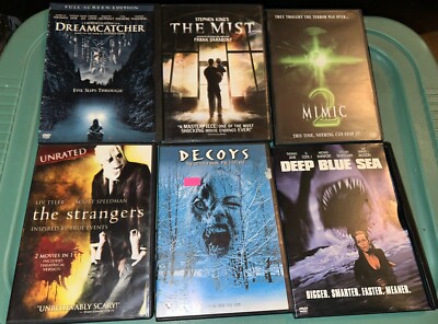 Lot Of 6 DVD HORROR MOVIES Deep Blue Sea Decoys Mimic 2 The Most Dreamcatcher