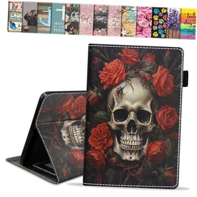 Case for All-New Amazon Fire HD 10 & 10 Plus Tablet 10.1'' Skull Roses