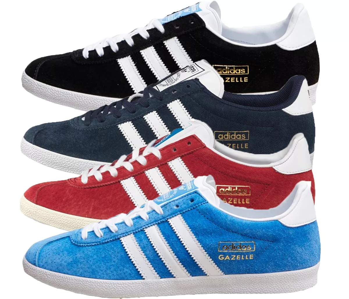 Adidas Originals HOMBRE Gazelle Og Zapatillas En Negro/Azul Marino / Azul o  Rojo