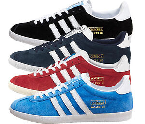 ADIDAS ORIGINALS HOMME GAZELLE OG Baskets en Noir/Bleu marine/bleu 