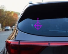 Ghost Sigil Car Decal Vinyl Glossy Band Logo Bumper Sticker Occult Metal Rock