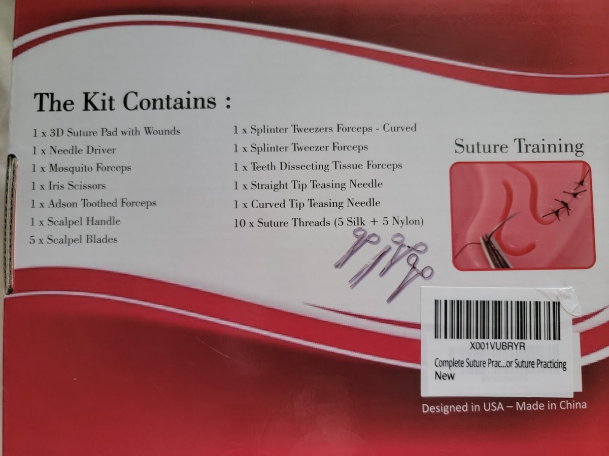 26 Piece Surgical Instrument Dissecting Suture Training Kit for