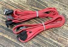 Lot of 6 Molex 19  Internal Straight to 90-Degree Serial ATA Cable