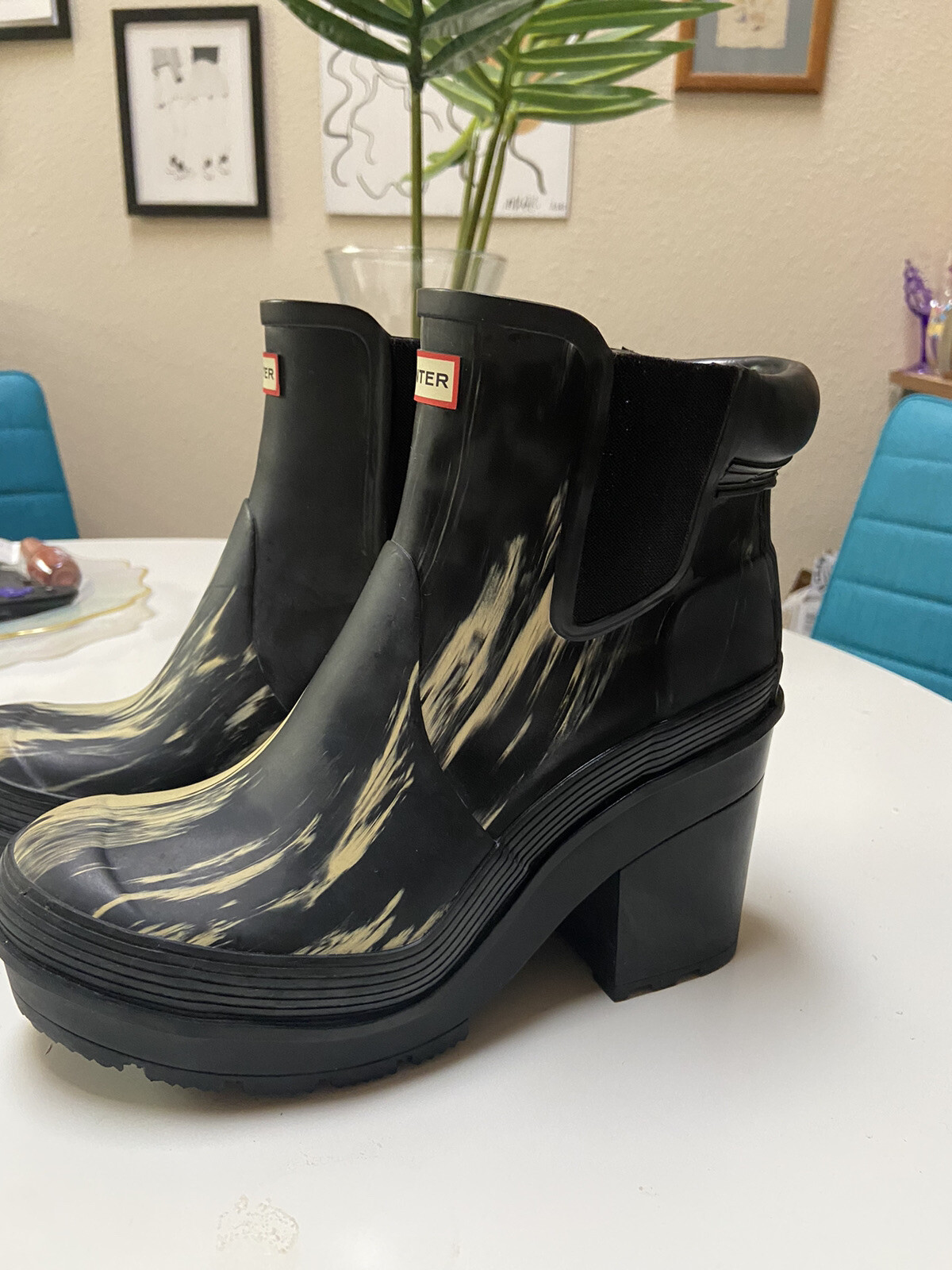 High Heel Chelsea Rain Boots 