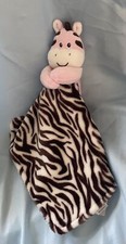 Baby Starters Pink Zebra Brown Stripes Security Blanket Lovey